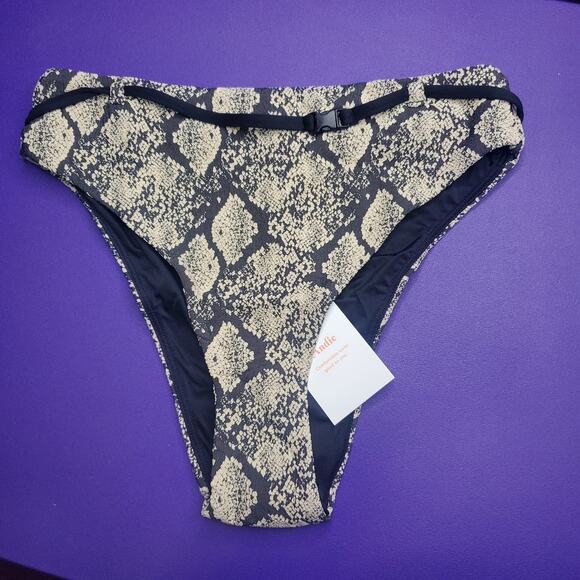 Andie The Riviera High Waisted Swim Bottom in Snake, Women's Size Small Bikini - Picture 3 of 9